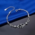 thumbnail image 7 of Adjustable Heart Bracelet for Women Girls Cubic Zirconia Birthstone Charm Bangle Jewelry, 7 of 7