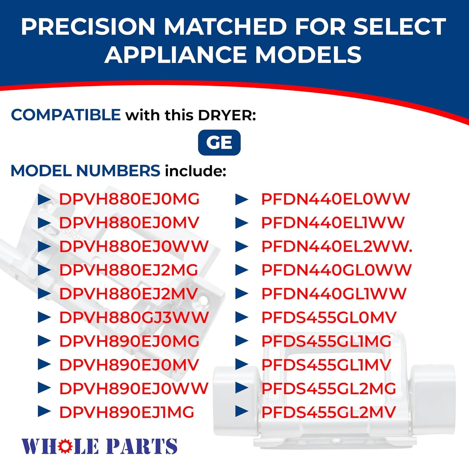 Dryer Door Hinge Assembly Part# WE1M751 - Replacement and Compatible with Some GE Dryers