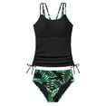 thumbnail image 2 of lnmuld Girls 2 Piece Tankini Set Ruffle Top Swim Shorts UPF 50+ Sun for Beach Pool Size:7-8 Years, 2 of 7