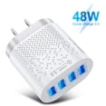 thumbnail image 1 of Dispositivo De Carga Rápida Cargador Usb Con 4 Puertos Usb Adaptador De Corriente Portátil 48W/5V/3A Qc3.0 Yuarrent EL016369-05, 1 of 5