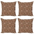thumbnail image 1 of Ambesonne Hipster Throw Pillow Cover 4 Pack, People Faces Various Ethnic, 24", Multicolor, 1 of 2