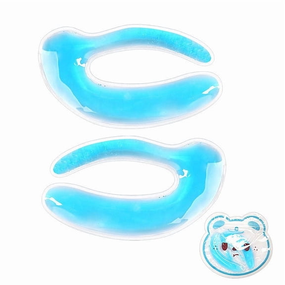 Uxgjfwu Shining Powder Sequin Gel Eye Patch, Physical Cooling Soothing Effect, Double Eyelid Care, Cold Hot Compress Comfort Eye Mask for Daily Eye Care
