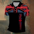 thumbnail image 2 of CONROSES Men's Short Sleeve Polo Shirts Patriotic British Flag Graphic Collared Polo Shirt for Men Casual Golf Shirts, 2 of 3
