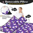 thumbnail image 3 of Unicorn and Heart Purple Pattern Teens Toddler Nap Mat with Pillow, Sleeping Mat Bag for Preschool Daycare 50"x20", 3 of 6