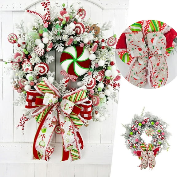 Christmas Red And White Candy Cane Wreath Teardrop Christmas Candy Cane Christmas Decoration Christmas Wreath With Christmas Ornaments For Home Indoor Christmas Decorations Pink 45cm