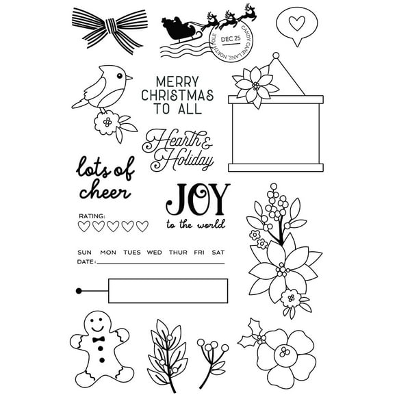 Hearth & Holiday Photopolymer Clear StampsHEHO8215