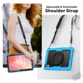 thumbnail image 5 of Case for Samsung Galaxy Tab S11 Ultra 14.6 inch 2025, 360 Rotating Stand Handle Pencil Holder Shoulder Strap Heavy Duty Shockproof Cover, Sky Blue, 5 of 7
