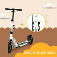 thumbnail image 5 of Uenjoy Kick Scooter for Kids over 6 Kids/Adults Foldable Scooter 3-Height Adjustable Handlebar Shoulder Strap Cup Holder Hand Brake Capacity 220LBS Easy Move, 5 of 8