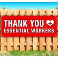 thumbnail image 1 of Thank You Essential Workers Banner 13 oz | Non-Fabric | Heavy-Duty Vinyl Single-Sided With Metal Grommets, 1 of 4