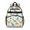 White Floral Dinosaurs Pattern, variant on White Floral Dinosaurs Pattern Cute School Backpack Bag for School with Padded Back and Adjustable Shoulder Straps 15.25"x11.5"x5.25"