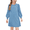 Light Blue, variant on Arshiner Girls Sweater Dress Fall Winter Knit Puff Long Sleeve Pullover Casual Dresses with Pockets