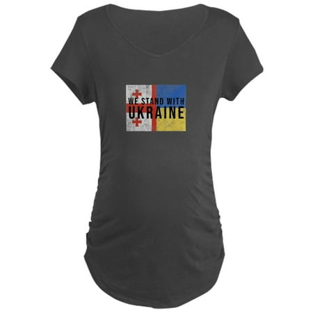 

CafePress - Georgian Ukrainian Flag Flag Fri Maternity T Shirt - Maternity Dark T-Shirt