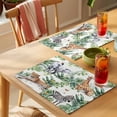 thumbnail image 4 of Tropical Animals Placemats Set of 8 Summer Elephant Giraffe Leopard Zebra Place Mats Indoor Wipeable Table Mats Washable Cloth Dining Table Placemats for Kitchen Holiday Party Home Decor 13x19 Inch, 4 of 9