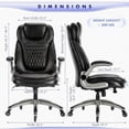 thumbnail image 4 of COLAMY Office Chair-Ergonomic Computer Desk Chair with Thick Seat for Comfort, High Back Executive Chair with Padded Flip-up Arm My Lux Decor Round, 4 of 7
