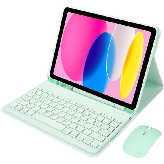 Bluetooth Keyboard Case for iPad 11th Gen 11" 2025 A16, Detachable with Pencil Slot Stand,mint