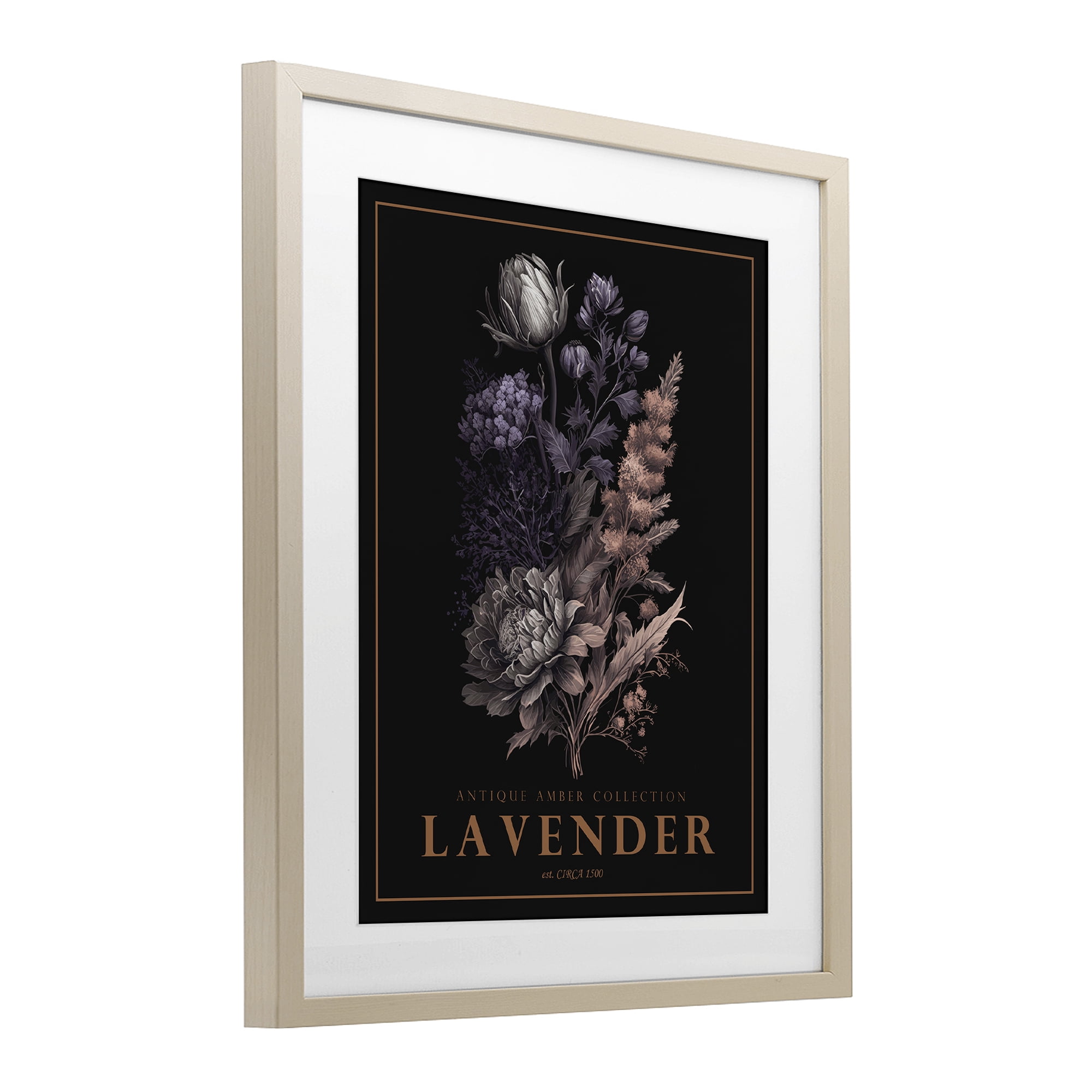 Stupell Industries Antique Lavender Bushel Birch Framed Print Under Glass, design by Christopher Giampietro