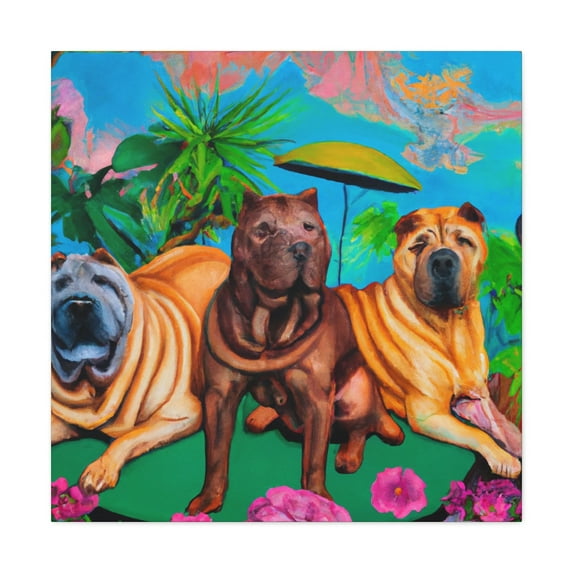 Shar Pei Majestic Delight - Canvas