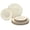Ivory & Gold, variant on " OCCASIONS " 50 Pieces Pack (25 Guests)-Vintage Wedding Party Disposable Plastic Plate Set -25 x 10.25'' Dinner 25 x 7.5'' Salad/Dessert plates (Blossom in Blush & Gold)