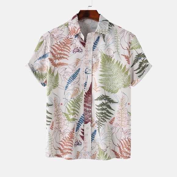 lcziwo Chemise de Plage pour Homme Grande Taille, Chemises Hawaïennes 2024 pour Homme à Manches Courtes Boutonnée, Chemise de Plage Tropicale d'Été en Liquidation, Multicolore m