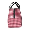 thumbnail image 4 of Reusable Lunch Bag, Insulated Lunch Bag for Women Men - Red Plaid Tote Lunch Bag, Picnic School Work Office, 4 of 9