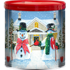 Great Value Holiday Popcorn Tin, American Gothic Snowmen Design, 3 Flavors, 21 Ounces.