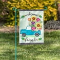 thumbnail image 2 of Flower Truck Linen Garden Flag, 2 of 2