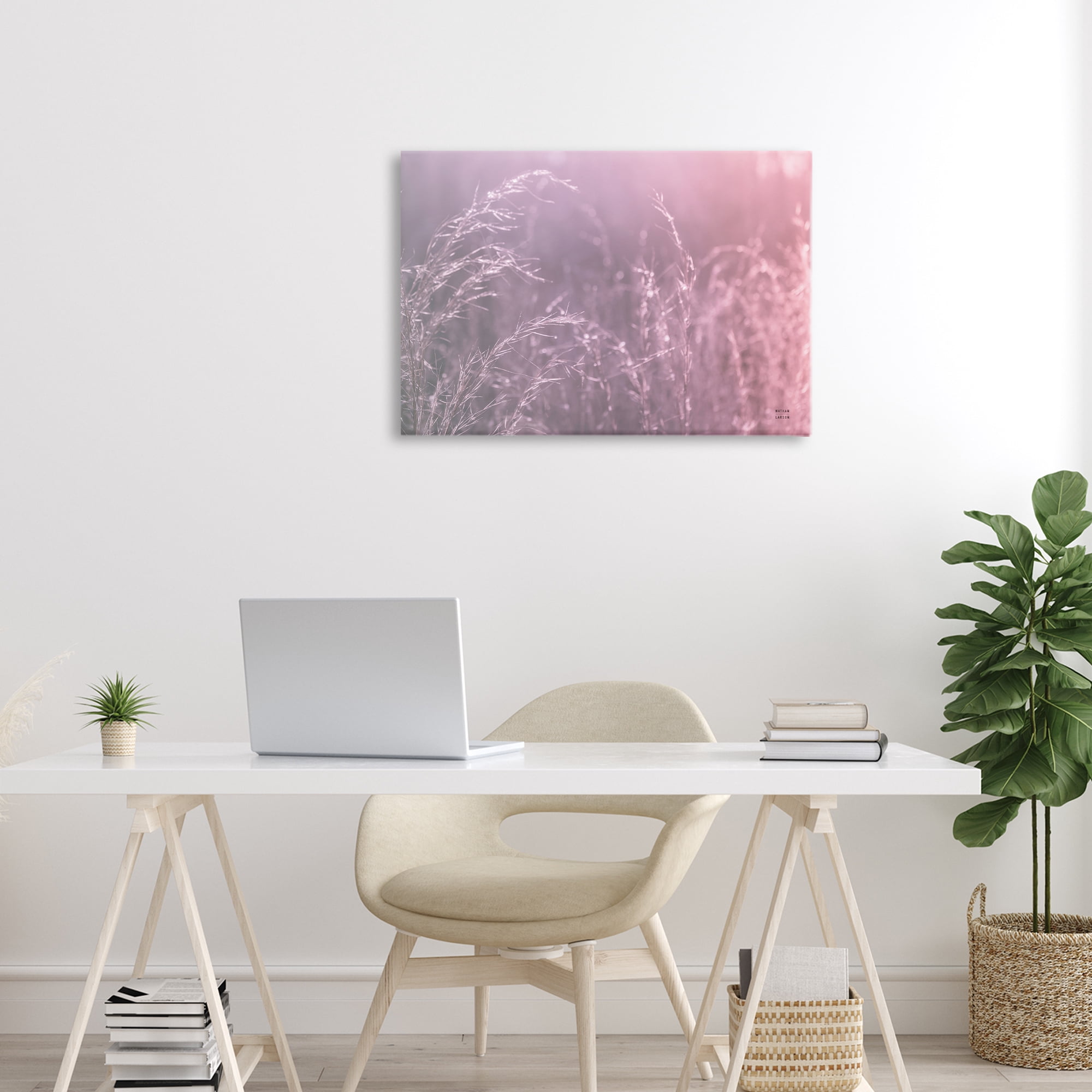 Stupell Industries Pink Meadow at Dawn Canvas Wall Art, design by Nathan Larson