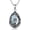 07 July-Water lily, variant on Birth Flower Necklace S925 Sterling Silver Floral Birth Teardrop Moonstone Necklaces Butterfly Floral Jewelry for Women Mom Birthday Gift