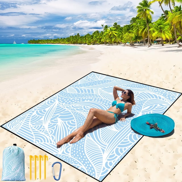 Mantel de playa Wiwigo, impermeable, 200 x 211 cm, secado rápido