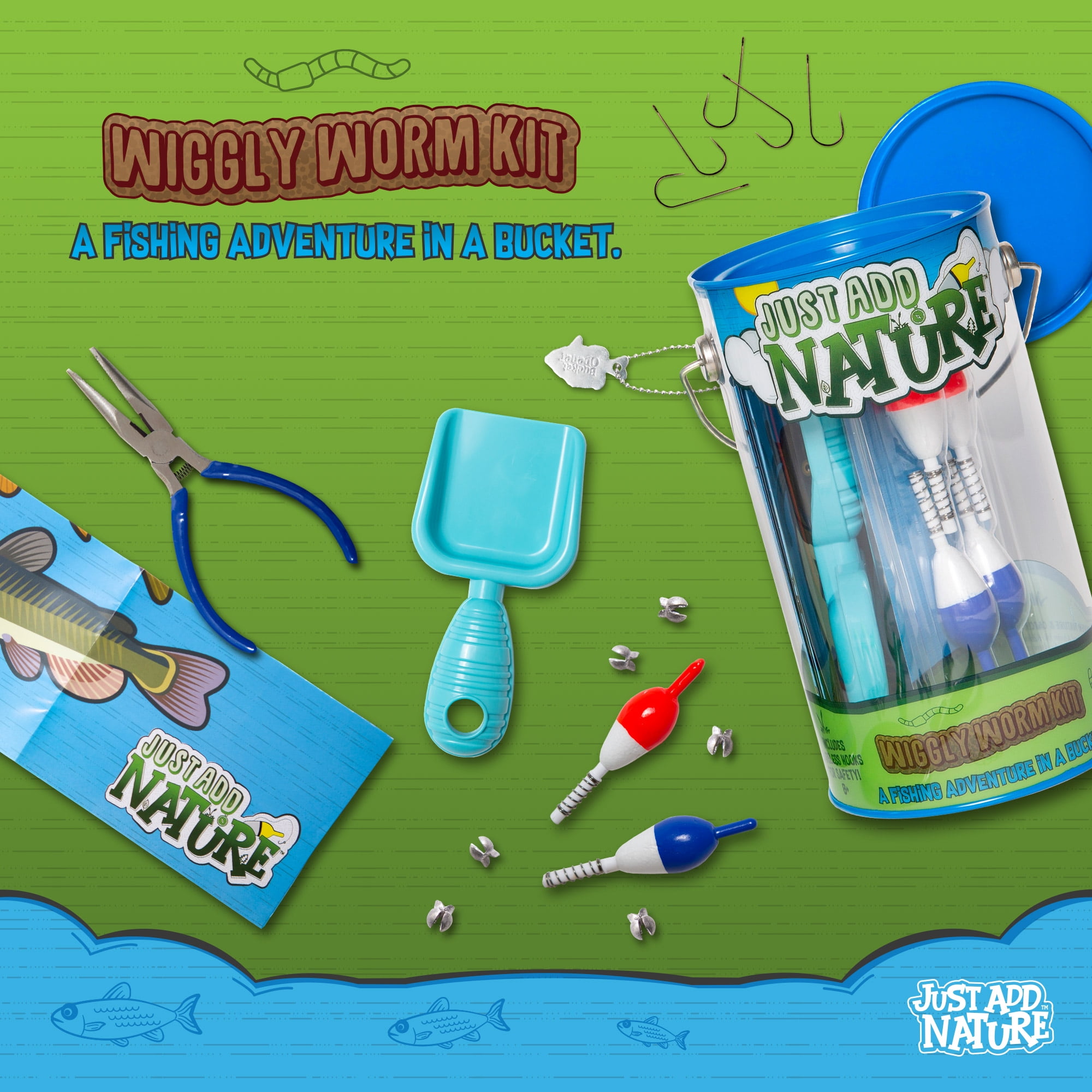 Just Add Nature Just Add Nature Wiggly Worm Discovery Educational Lure Kits, Assorted