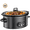 Black-6 QT, variant on Slow Cooker 6QT, Programmable Digital, Nonstick Removable Pot, 3 Heat Settings & Auto Keep Warm, Dishwasher Safe Stoneware
