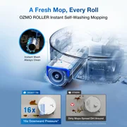 ECOVACS DEEBOT T80 Omni Robot Vacuum and Mop,18,000Pa Suction, OZMO™ Roller Real-Time Mop Washing,Self-Emptying