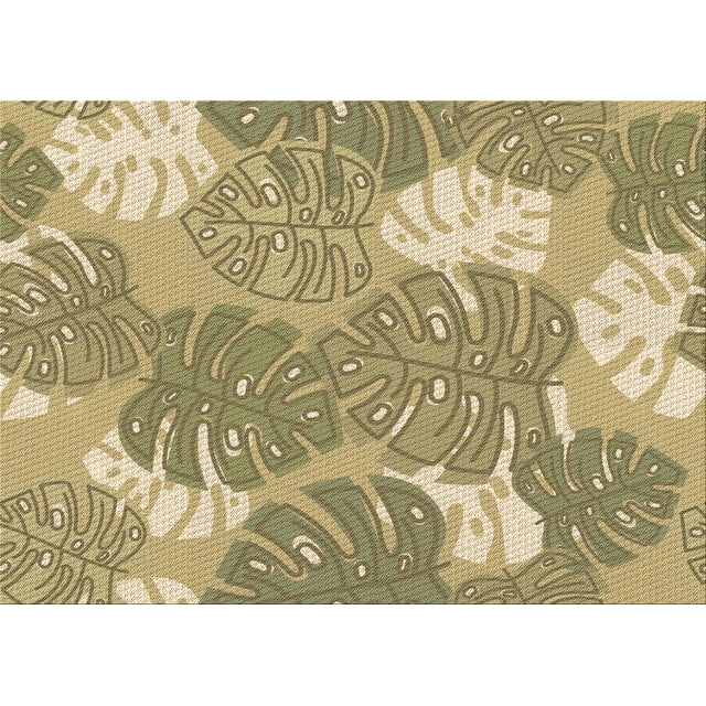 Ahgly Tapis Rectangulaire d'Intérieur à Motifs Macaroni et Fromage Jaune, 2 Pieds x 3 Pieds