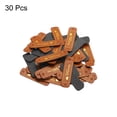 thumbnail image 3 of Uxcell 30pcs Handmade PU Leather Label Sew on Embossed Tag Embellishment 2.17"L Jeans Bags Shoes Hat Brown Gold, 3 of 6