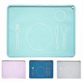 thumbnail image 3 of Dining Table Mat Durable Anti-scalding Portable Modern Room Kitchen Silicone Tableware for Gift, 3 of 4