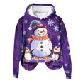 thumbnail image 4 of Womens Fashion Sweatshirt Casual Santa Printed Long Sleeve Hooded Sweatshirt, 4 of 4