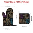 thumbnail image 3 of Electric Guitars Rock Music 4Pcs Oven Mitts and Pot Holders Sets Oven Kitchen Gloves Hot Pads for Cooking BBQ Baking Grilling, 3 of 7