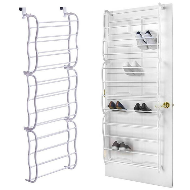 4 8 Tier Over The Door Shoe Organizer Hanging Shoe Storage For Closet Pantry Kitchen Accessory Space Saving Solution Walmart Com Walmart Com
