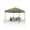 Khaki, variant on DSstyles 10x10 Ft Pop Up Canopy Tent Easy One Person Set-up, Instant Portable Shelter with 4 Stakes, 4 Ropes, 4 Sandbags for Patio, Outdoor Activities