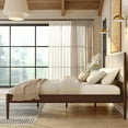 thumbnail image 5 of Harbor King Bed with Upholstered Headboard, Walnut/Swiss Coffee, 5 of 7