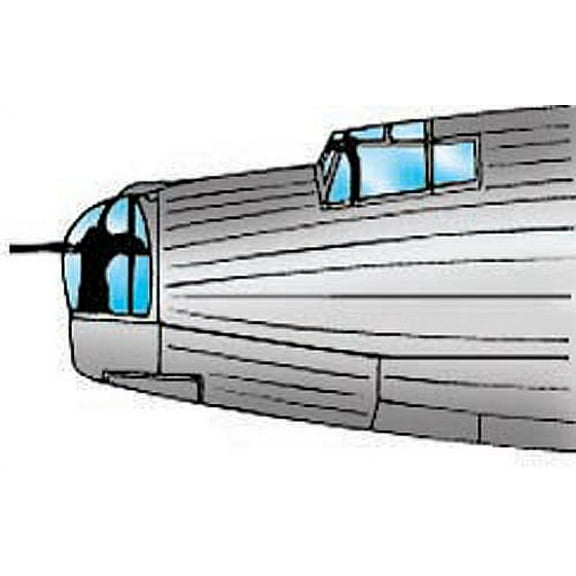 Vickers Wellington Mk X Vacuform Canopy, Glazing for Matchbox (1/72 model kit accessory)