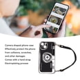 thumbnail image 3 of Vintage Camera Soft SiliconeCase with Lanyard, Shockproof Protective Cover, 3D Design, Black, 3 of 7