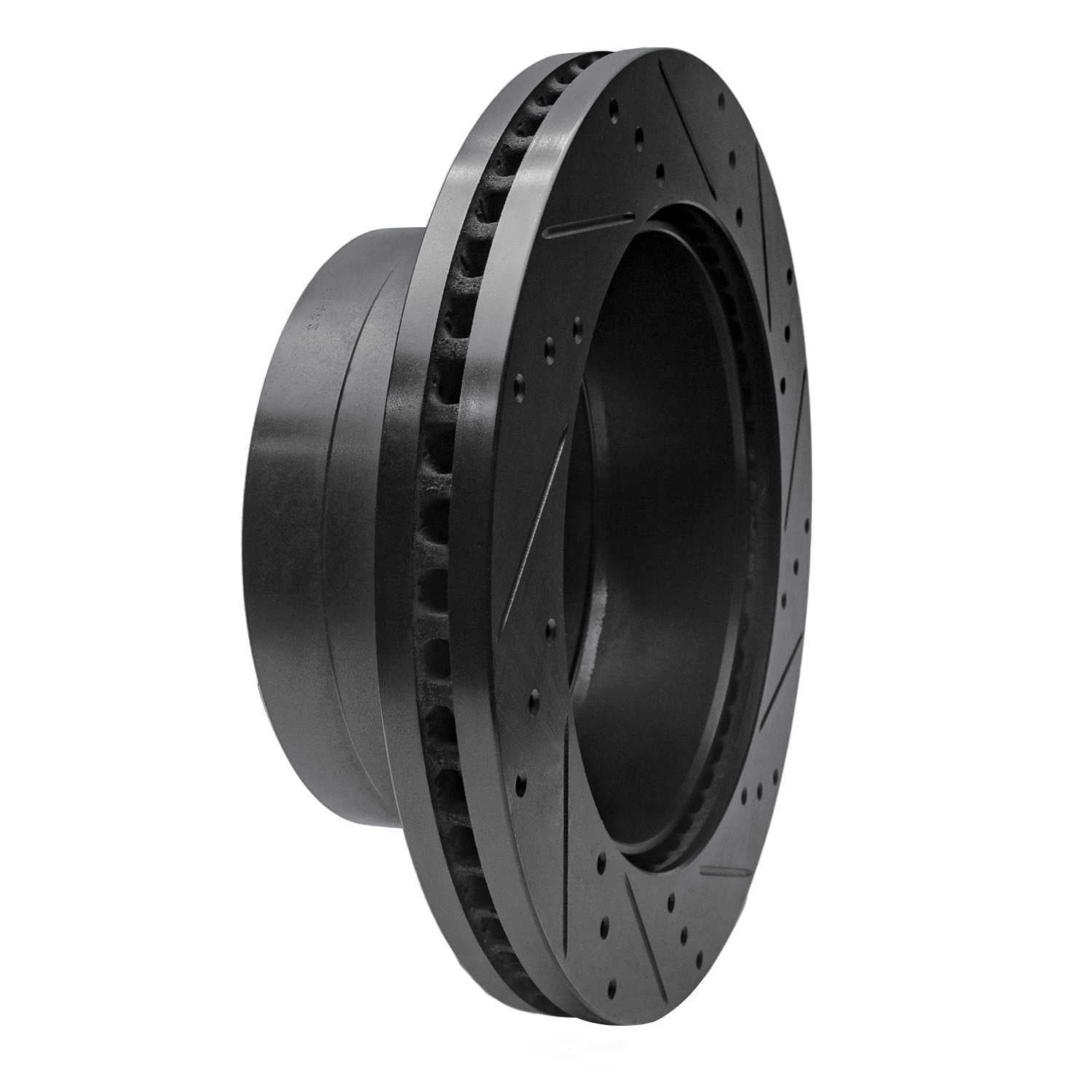Dynamic Friction Company 633-54225L DFC Brake Rotor - Drilled And Slotted - Black
