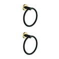 thumbnail image 4 of pitrice Towel Ring Fixing Rings Hanging Rack Convenient Towels Hangers for Indoor Use Hanger Stand for Home Bathroom Kitchen Use Black gold 2Set, 4 of 6