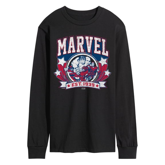 Marvel - Collegiate Americana - Men's Long Sleeve Graphic T-Shirt
