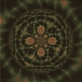 thumbnail image 1 of Ahgly Company Machine Washable Indoor Square Transitional Dark Brown Area Rugs, 4' Square, 1 of 7