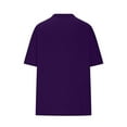thumbnail image 4 of CYBIBO T-Shirt for Women, Casual and Breathable Cotton Ladies' Freedom Short T-Shirt, Purple, M, 4 of 6