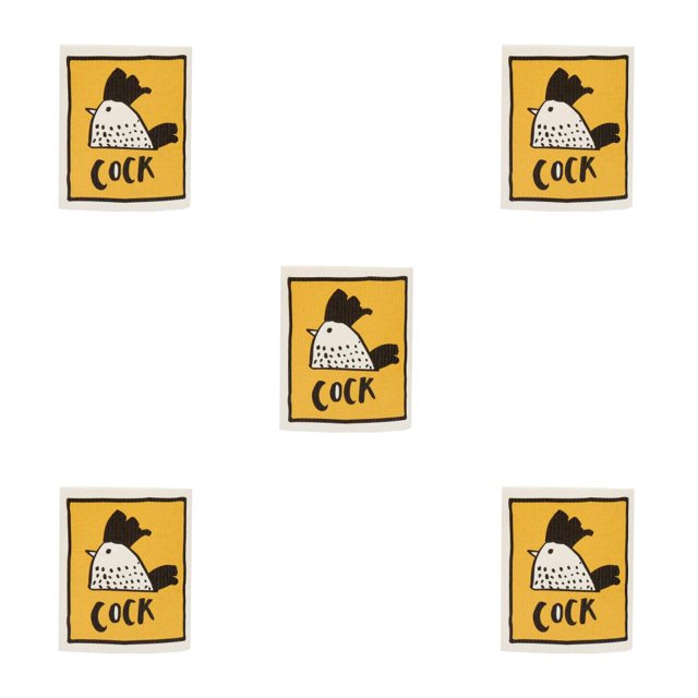 Injueey Paño de limpieza de cocina Trapo de cuadrado Utensilios de cocina Paños absorbentes para el hogar con patrones encantadores Cabeza de Type2 NO2