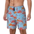 thumbnail image 1 of Balery Flamingo Bañador para hombre, shorts de playa de secado rápido con entrepierna y forro de compresión-XX-Large, 1 of 6