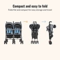 thumbnail image 6 of Dream On Me Volgo Twin Umbrella Stroller, Blue and Dark Grey, 6 of 9
